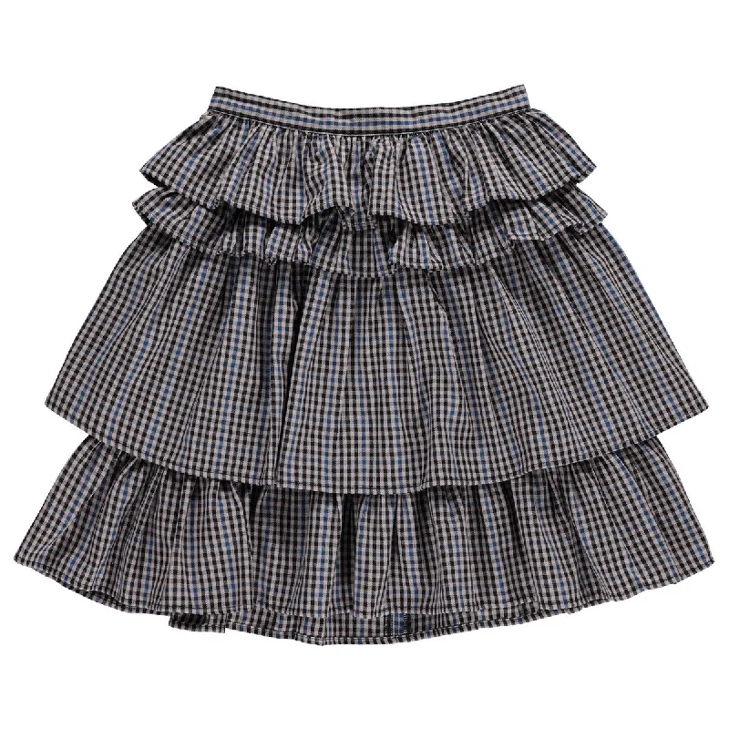 Jaybee Plaid Ruffled Skirt