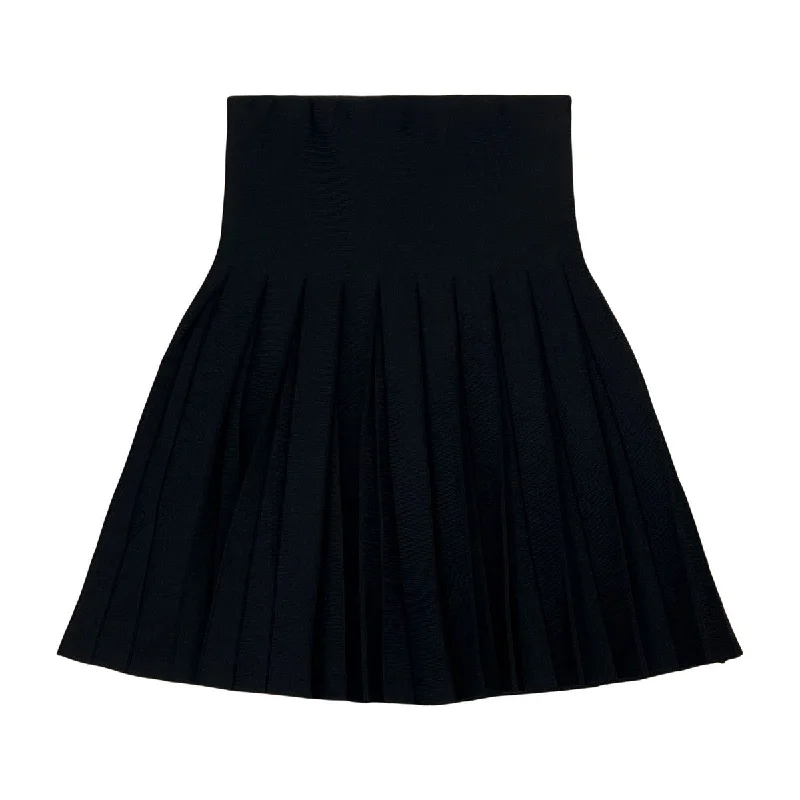 Teela Black Pleated Skirt