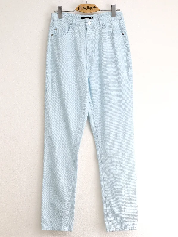 Women's Plain Solid Jeans,Light Blue