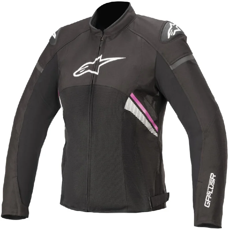 Alpinestars Women’s Stella T-GP Plus R v3 Airflow Black, White and Fuchsia Textile Jacket