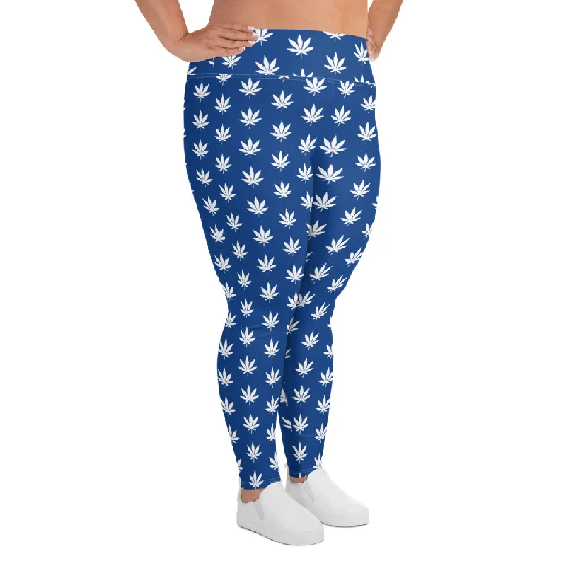 Blue Plus Size Leggings