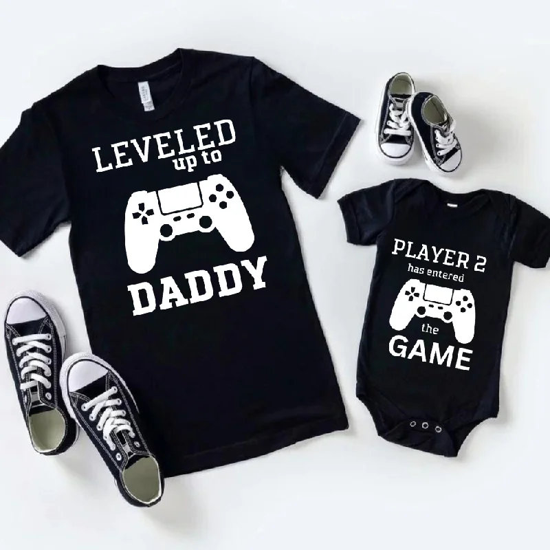 Leveled up Shirt,Dad and son matching Shirts Shirt,New Dad Shirt,Dad Shirt,Daddy Shirt,Father's Day Shirt,Gift for Dad