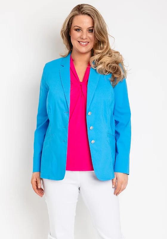 Robell Emilia Long Blazer Jacket, Blue