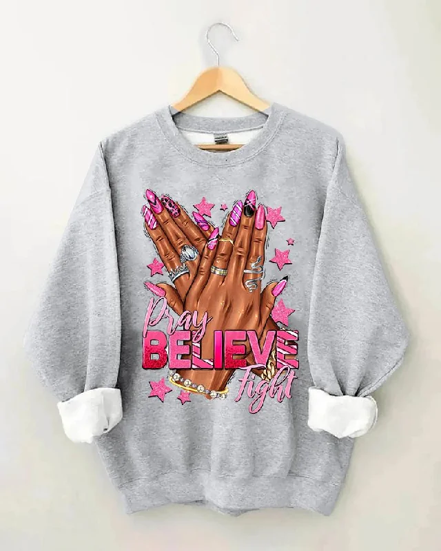 Women's Black Girl Slogan Print Crewneck Sweatshirt