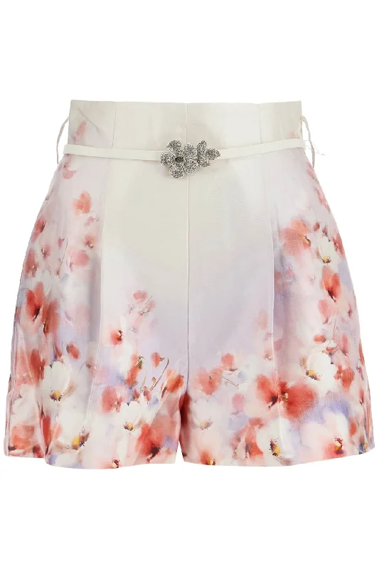 Zimmermann Women's  Low-Waist Floral Silk And Cotton Shorts