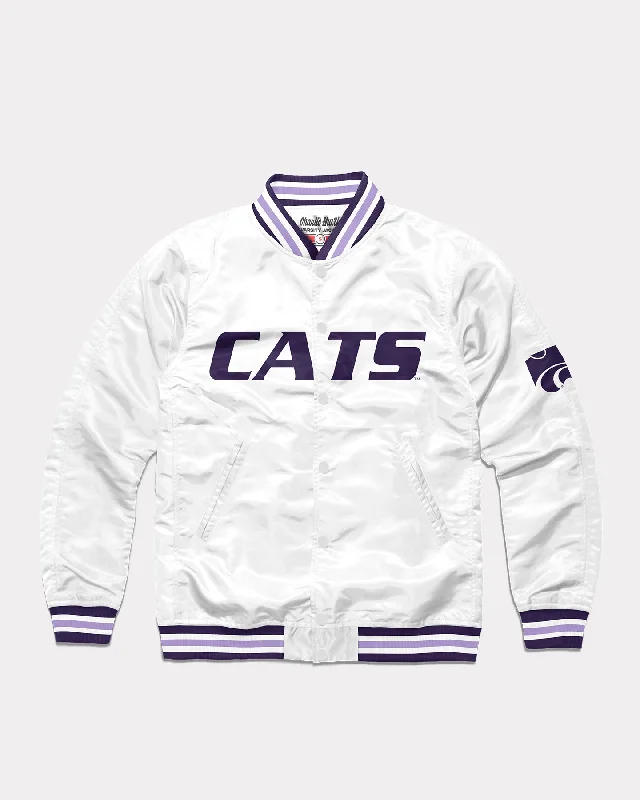 Kansas State Wildcats Vintage White Varsity Jacket