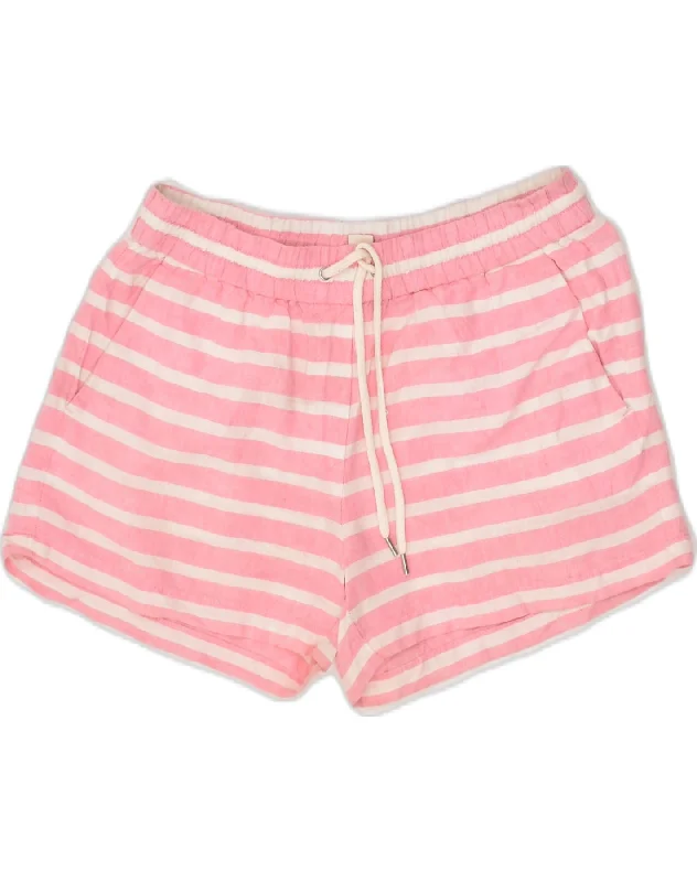 J. CREW Womens Sport Shorts US 00 2XS W28 Pink Striped Linen