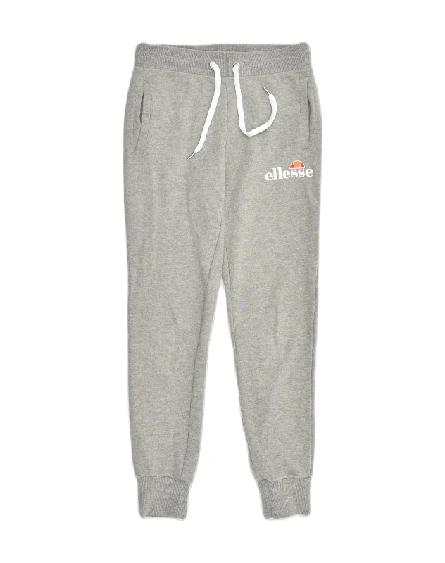 ELLESSE Womens Tracksuit Trousers Joggers UK 8 Small Grey Cotton