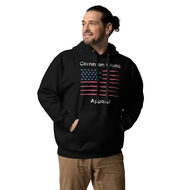 Common World Apparel American Flag Unisex Hoodie