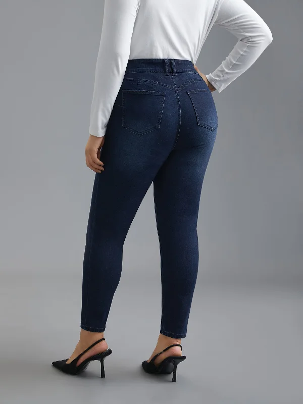 Booty-Lifting Skinny Fit Mid-Rise Jeans