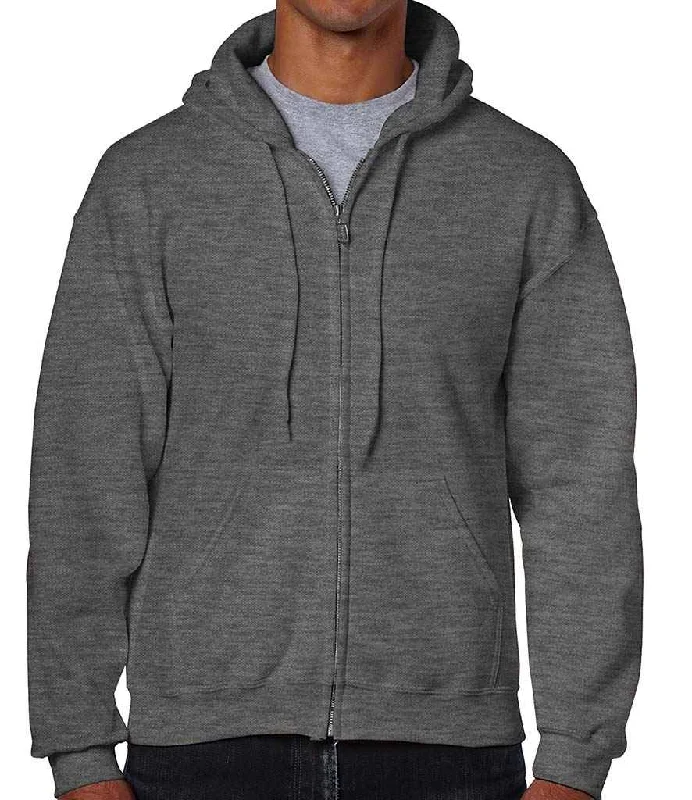 Gildan Heavy Blend™ Zip Hooded Sweatshirt | Dark Heather