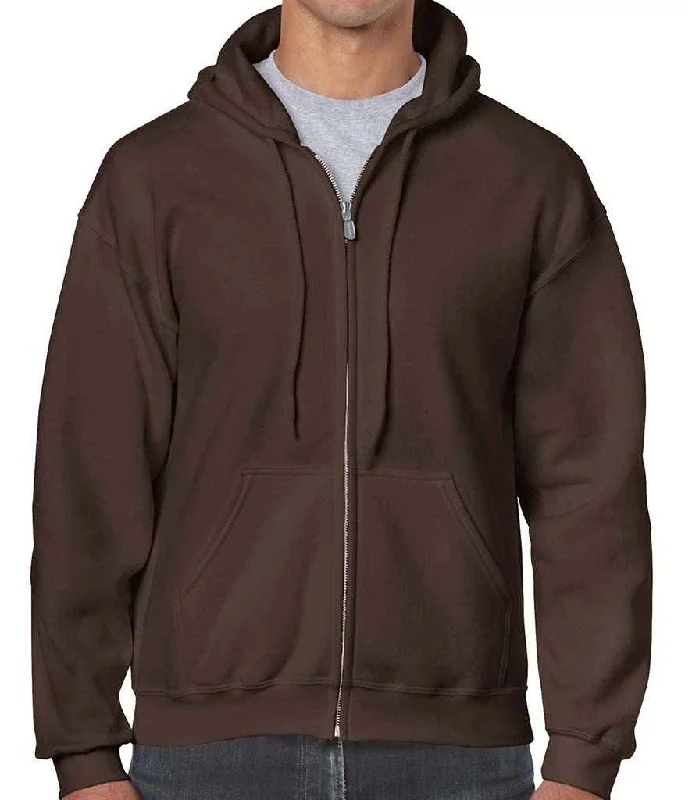 Gildan Heavy Blend™ Zip Hooded Sweatshirt | Dark Chocolate