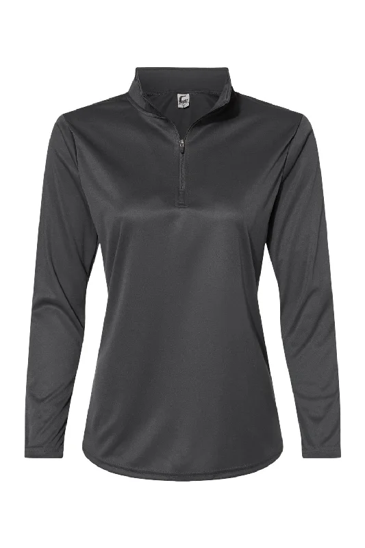 C2 Sport Womens Moisture Wicking 1/4 Zip Sweatshirt - Graphite Grey - Closeout