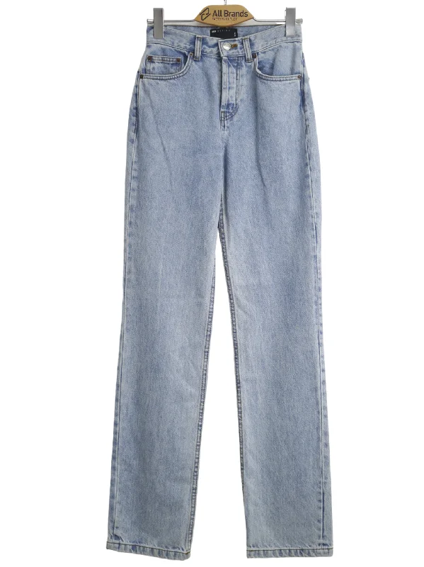 Women's Washed Jeans,Light Blue