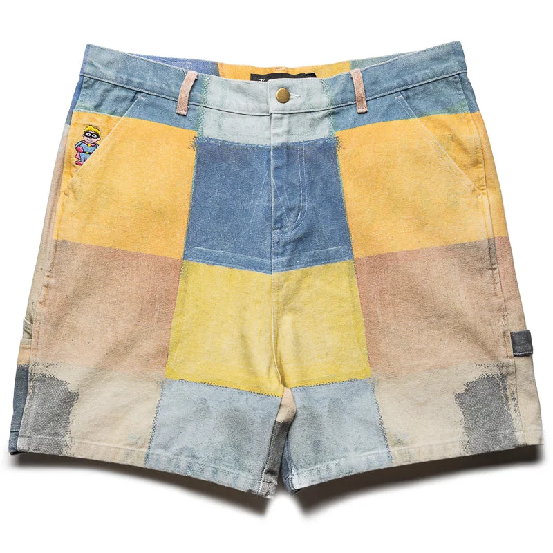 KidSuper Checkered Painted Printed Shorts - Multi