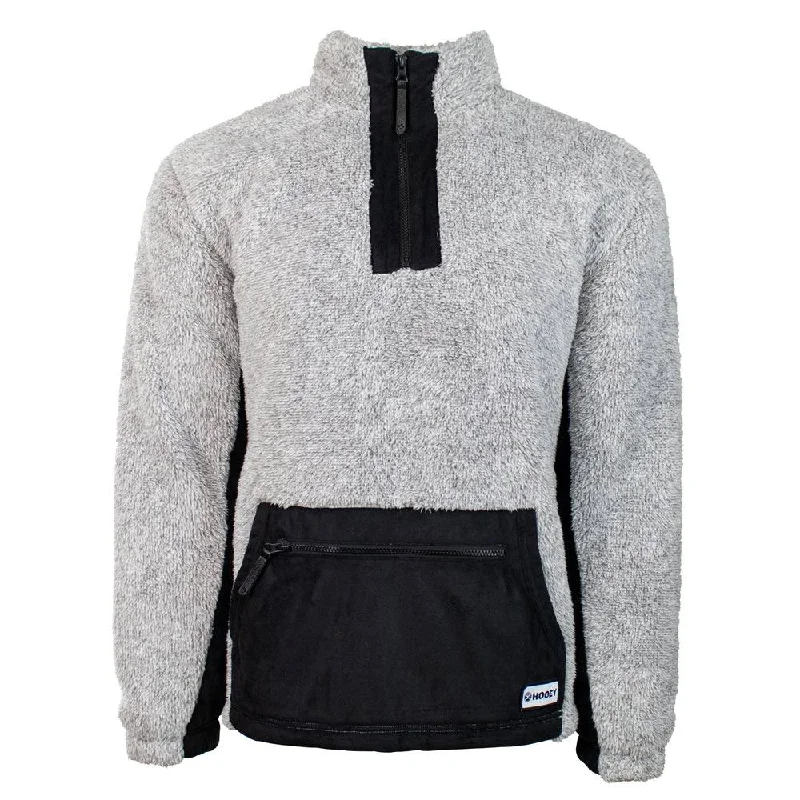 "Hooey Fleece Pullover" Grey w/Black Detailing