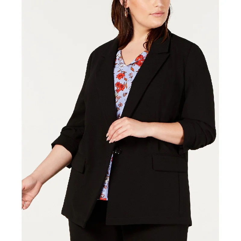 Bar III Women's Plus Size Blazer Black Size 2 Extra Large