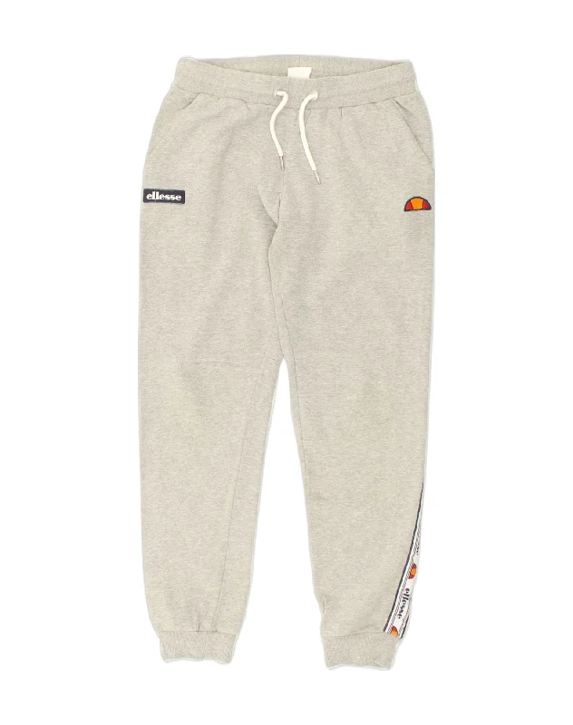 ELLESSE Womens Tracksuit Trousers Joggers UK 10 Small Grey Cotton