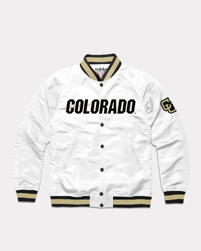 Colorado Buffaloes White Varsity Jacket