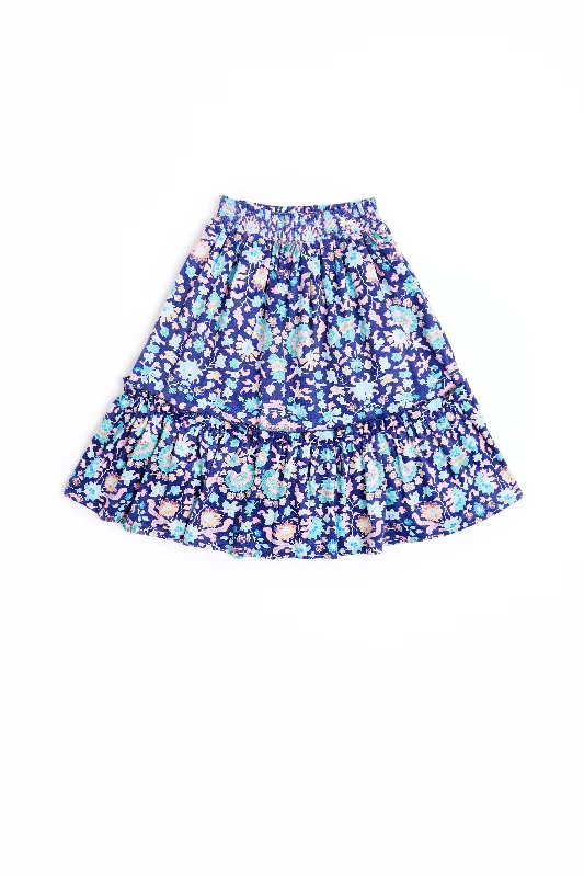 Nicole Miller Blue Printed Skirt