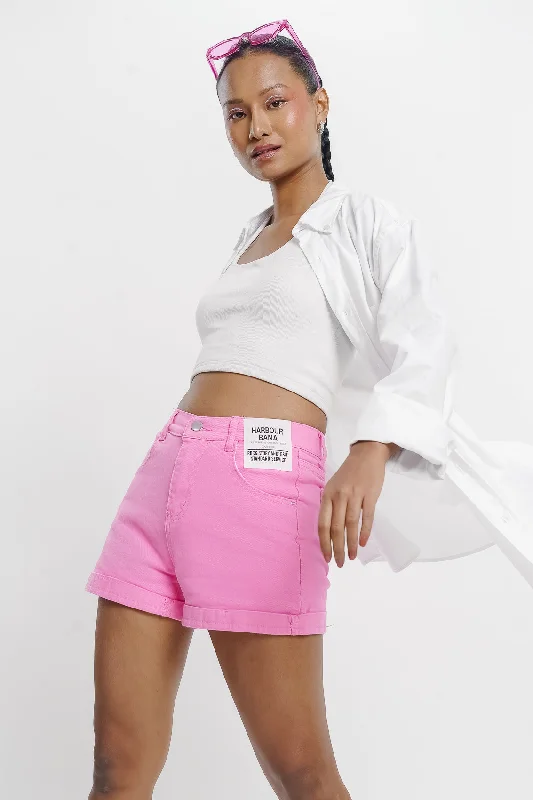 Pink Denim Short