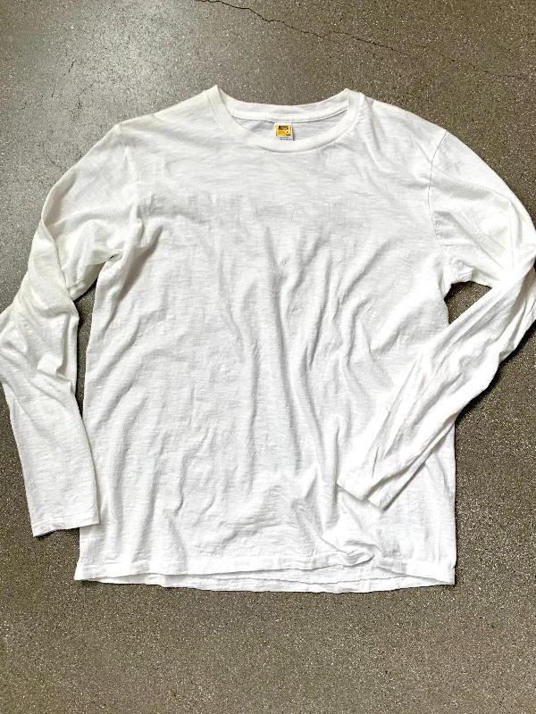 Velva Sheen White Regular Long Sleeve T Shirt