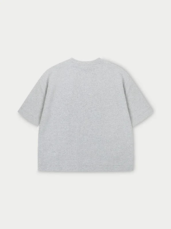 EMBLEM REGULAR FIT T-SHIRT - GREY MARL