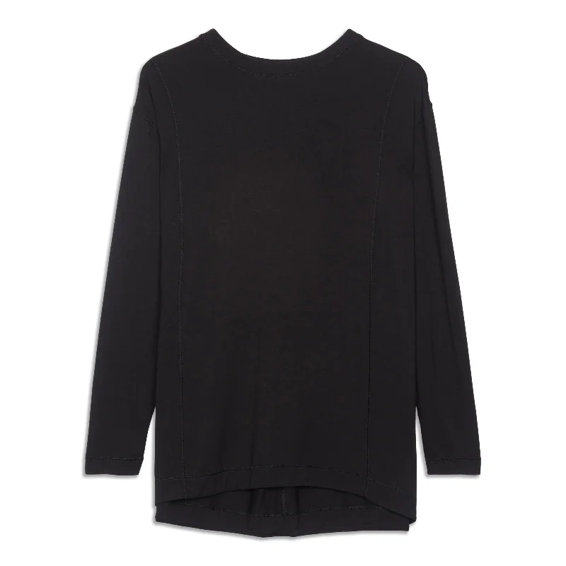 Pleated Back Long Sleeve Shirt - Resale