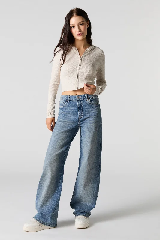 Vintage Medium Wash Wide Leg Jean