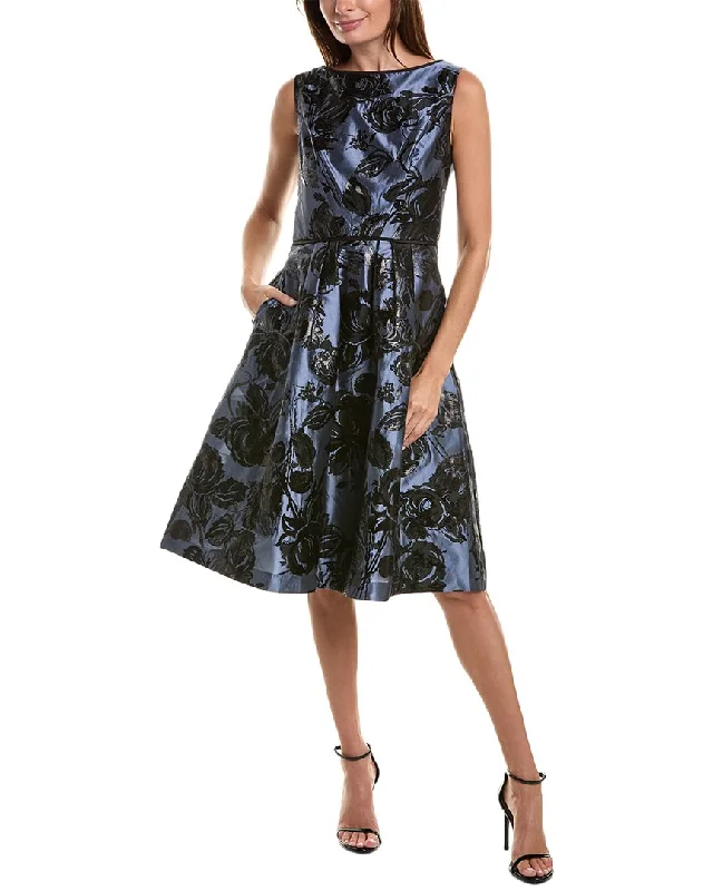 Kay Unger Jackie Jacquard Midi Dress