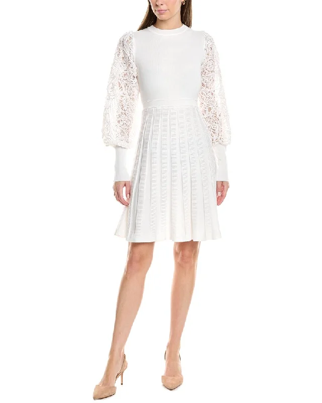 Nanette Nanette Lepore Lace Sleeve Sweaterdress