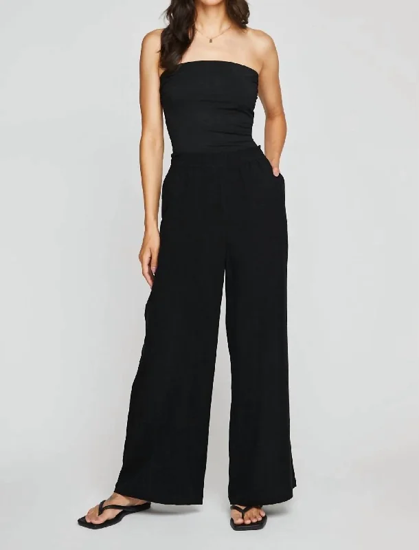 Shannon Linen Pants In Black